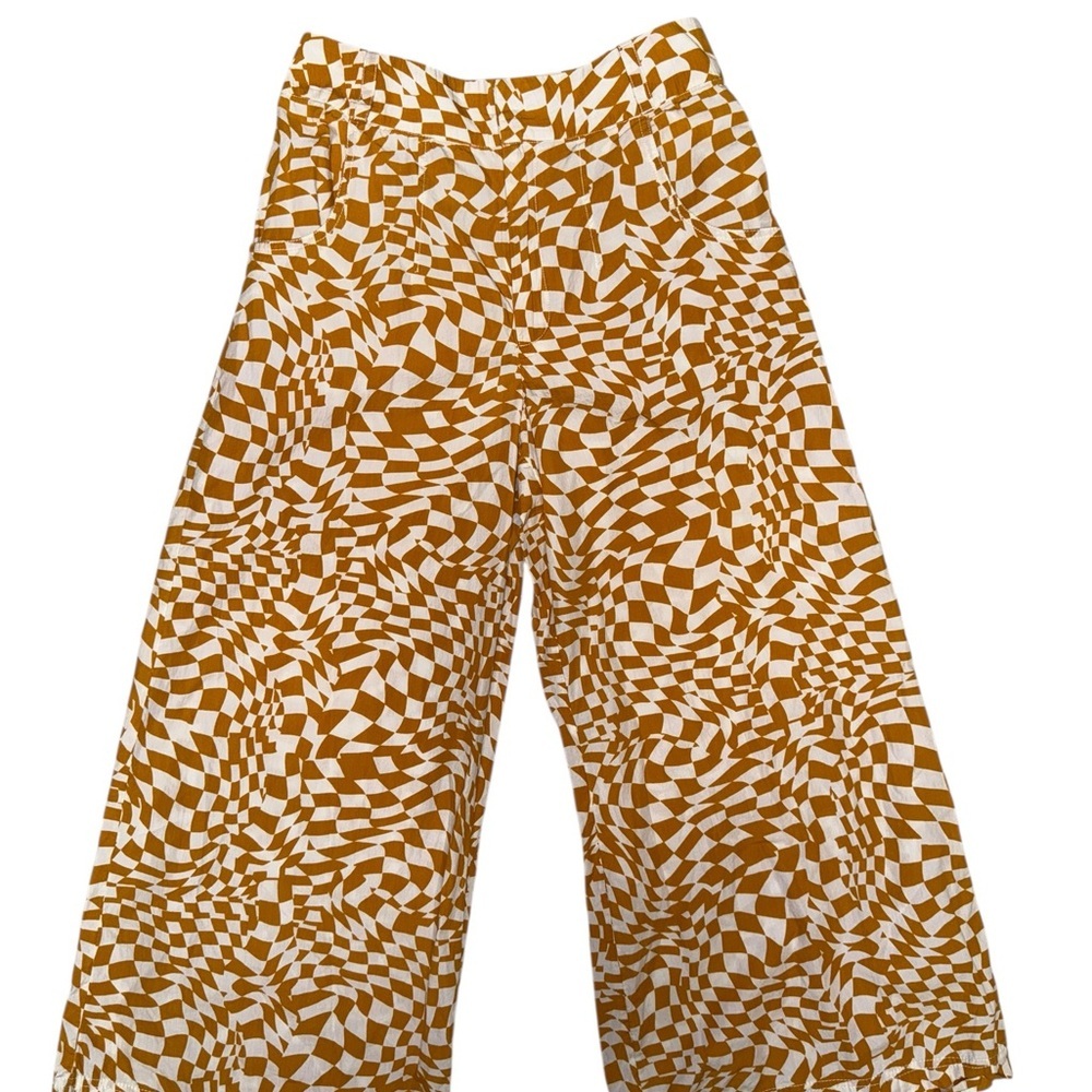 Free People Menorca Cropped Wide-Leg Printed Pants - Sz 6 - Picture 2 of 6